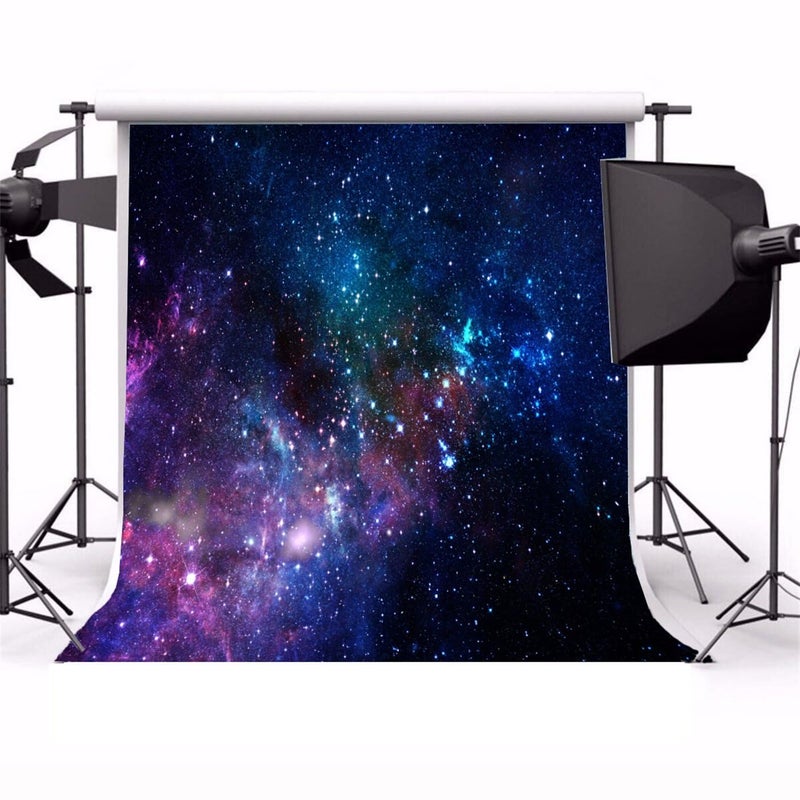 AOFOTO 8x8ft Nebula Backdrop Aerospace Starry Sky Photography Background Universe Galaxy Outer Space Kid Girl Boy Children Adult Portrait Seamless Photo Studio Props Video Drop Vinyl Wallpaper Drape - Image 2